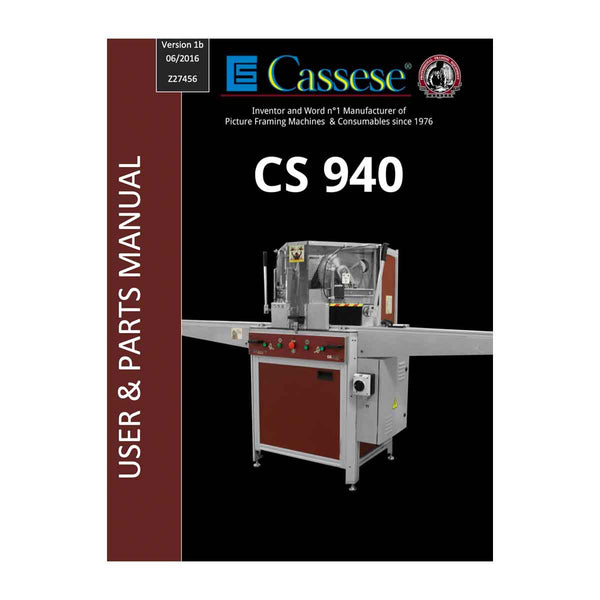 Cassese cs940 User Manual - Underpinner Spares