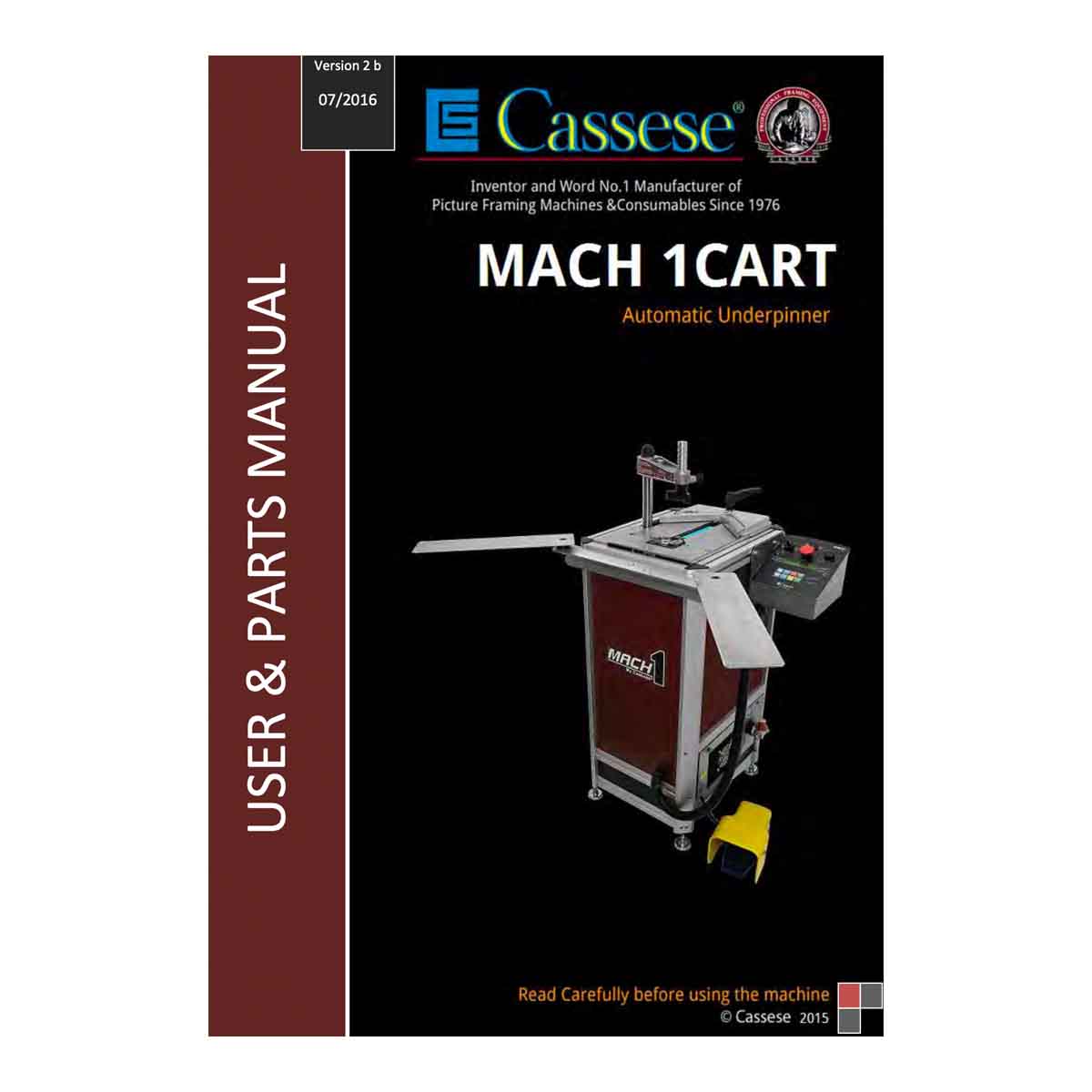 Cassese Mach 1 CART user manual - Underpinner Spares