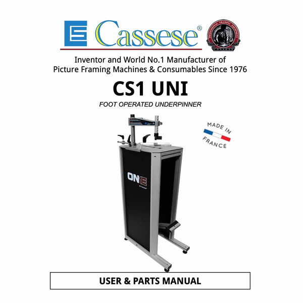 Cassese cs1 UNI User Manual - Underpinner Spares