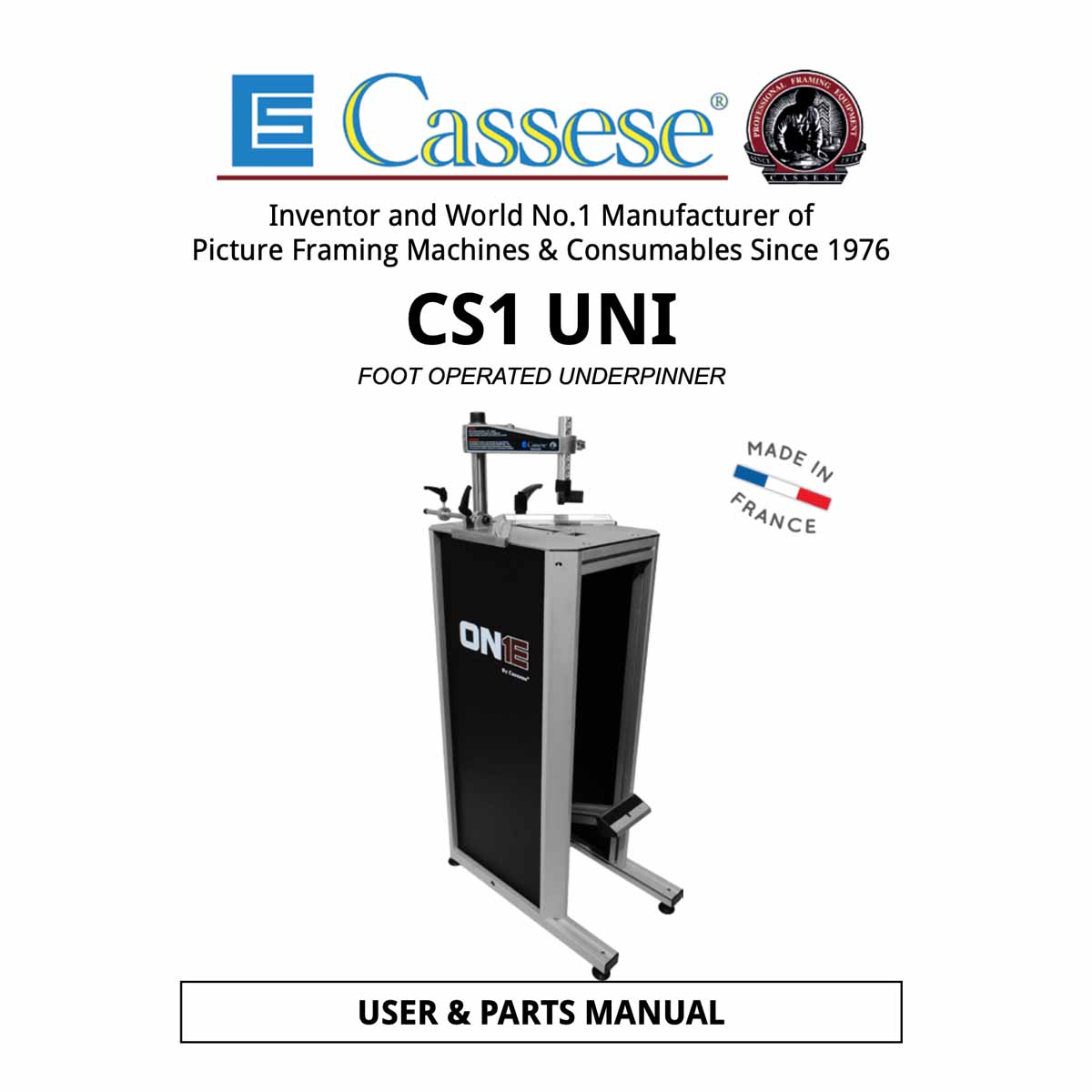 Cassese cs1 UNI User Manual - Underpinner Spares