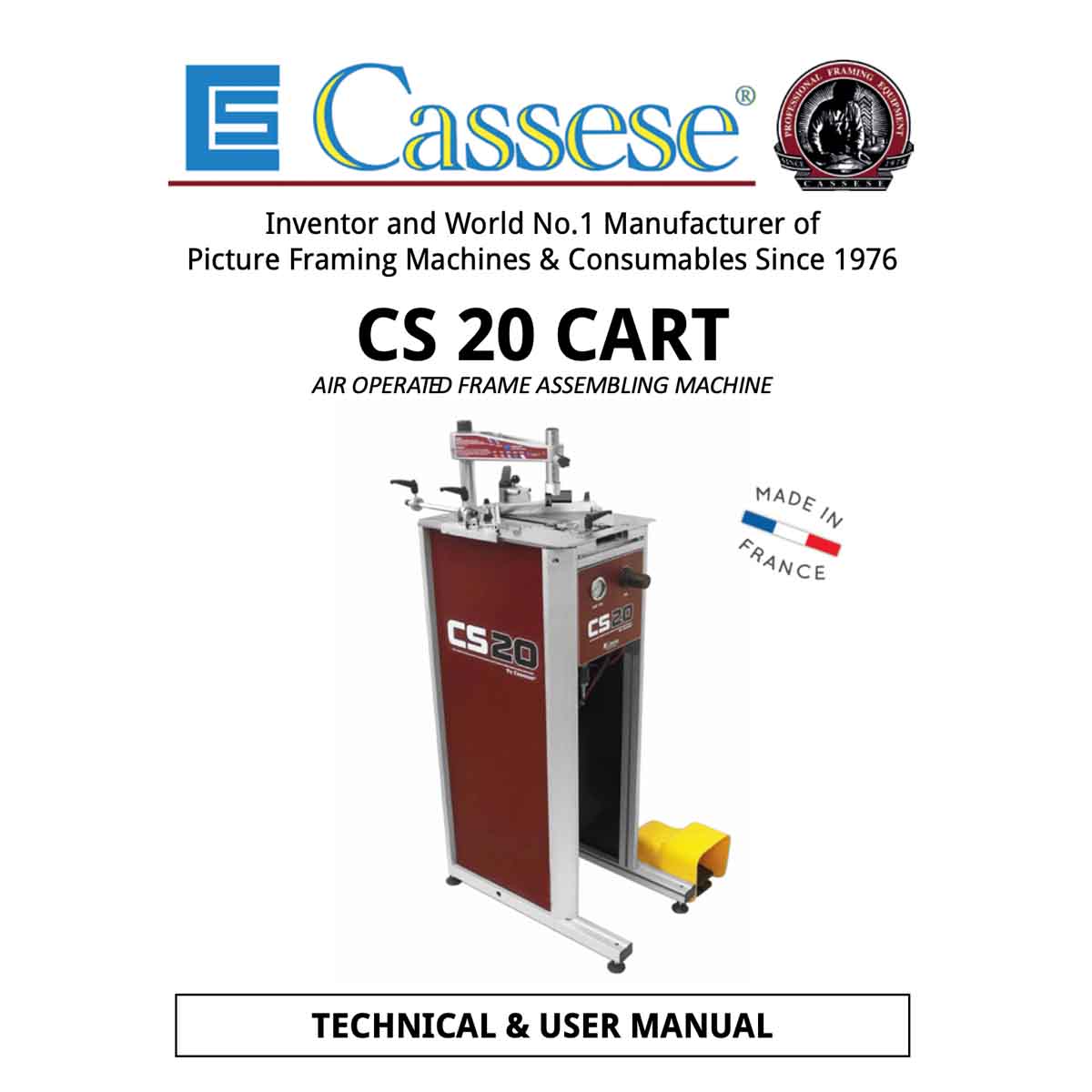 Cassese cs20 CART User Manual - Underpinner Spares