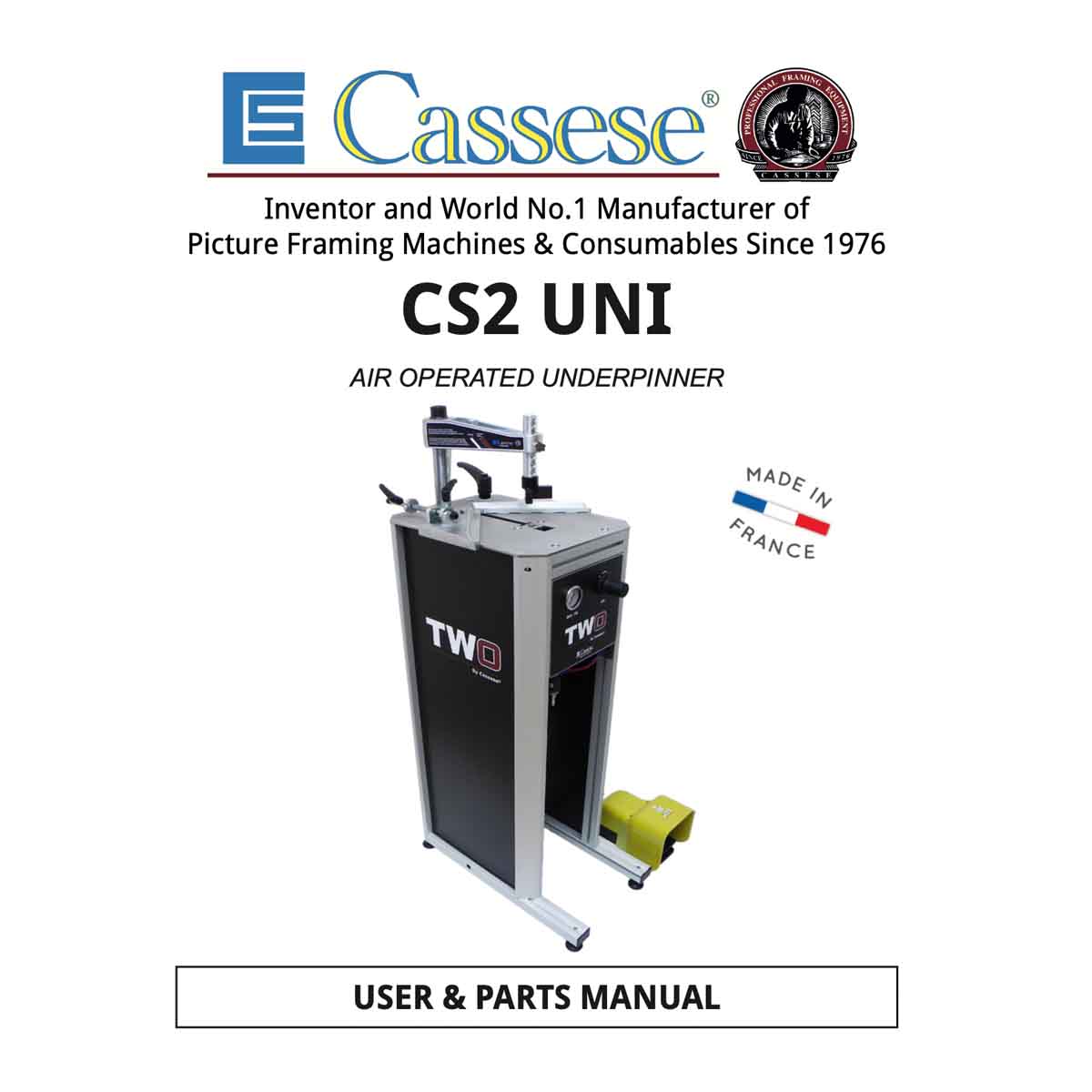 Cassese cs2 UNI user manual - Underpinner Spares