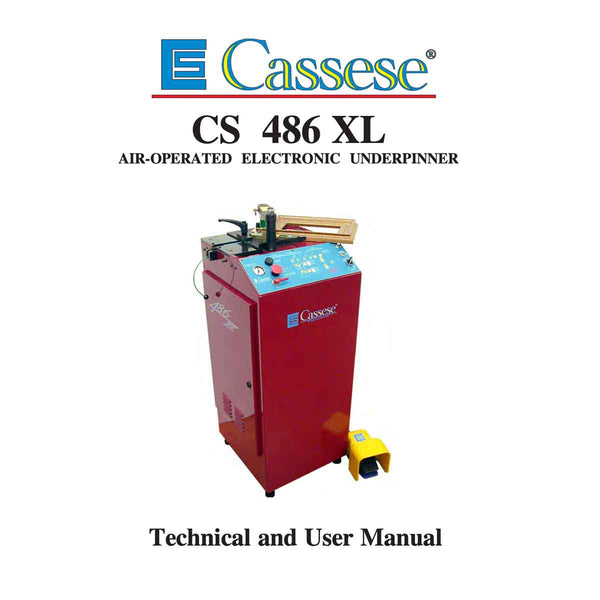 Cassese cs486 XL user manual - Underpinner Spares