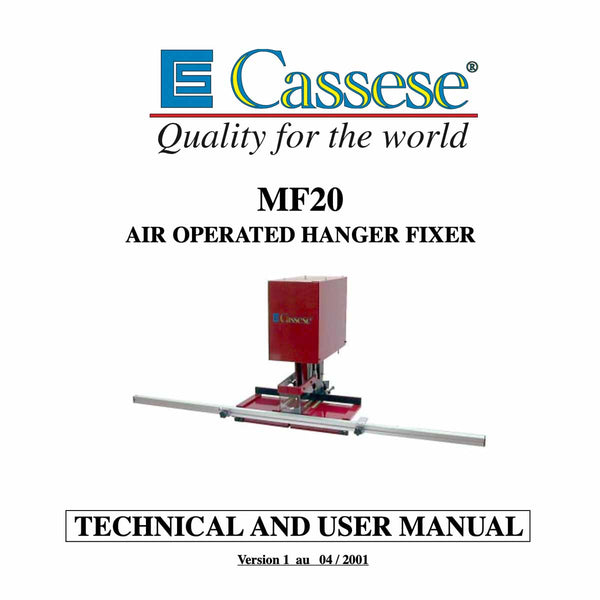 Cassese MF20 user manual _ Underpinner Spares